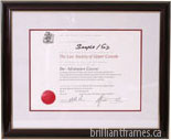 Law Society of Upper Canada Matted Diploma Frame